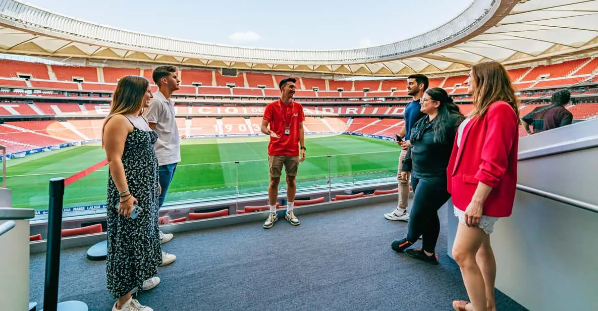 The Metropolitano stadium on the Atlético de Madrid tour, a football museum in Madrid, Spain
