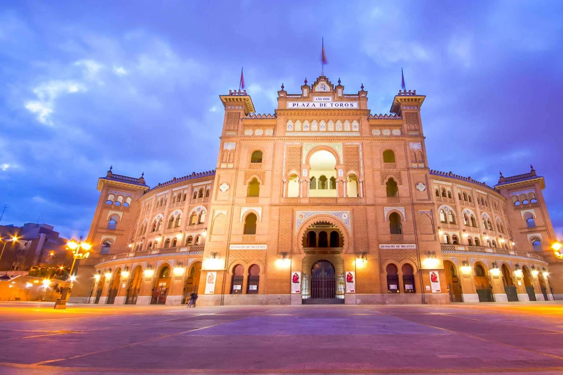 The Neo-Mudéjar arena of Las Ventas bullring and its Museo Taurino in Madrid, Spain