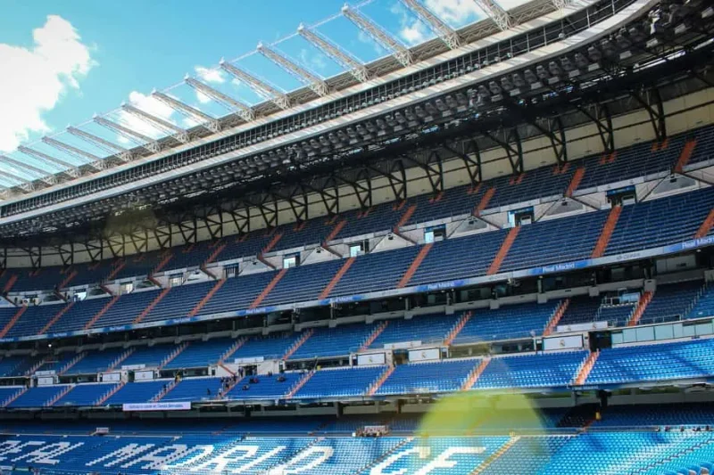 Inside the rebuilt Santiago Bernabeu stadium, a football museum in Madrid, Spain